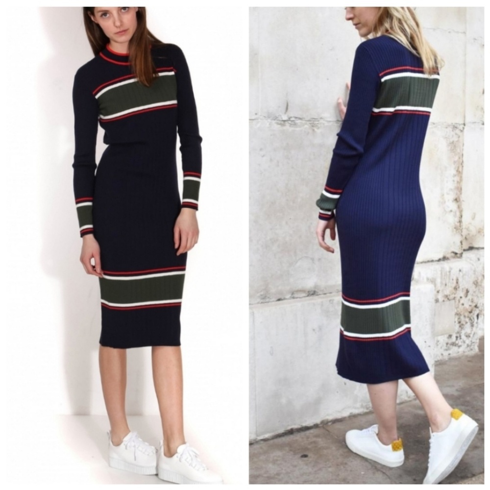 Just Female Ebba Total Eclipse Knit Midi Dress